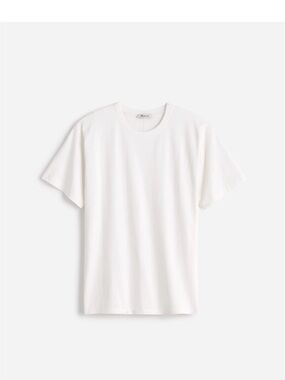 Madewell Crew Neck White Refined Easy Tee Relaxed Oversized T-Shirt NS162 Med